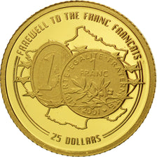 Liberia, 25 Dollars, 2002, MS(65-70), Gold, 0.73