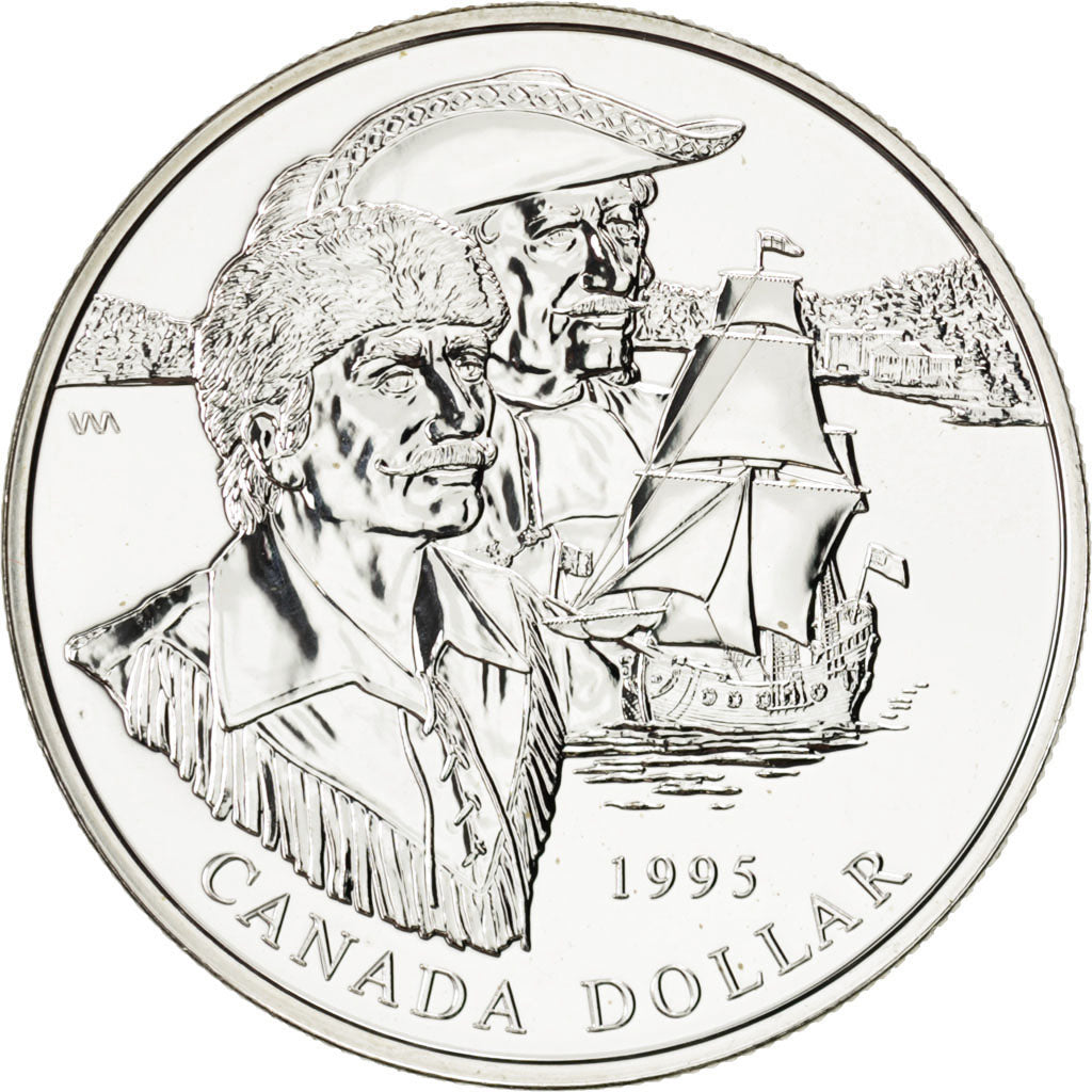 CANADA, Dollar, 1995, Royal Canadian Mint, KM #259, MS(65-70), Silver, 36, 25.00