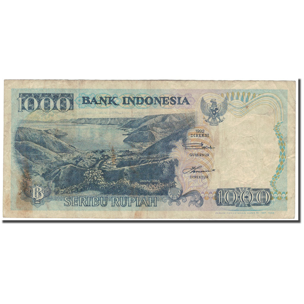 Banconote, Indonesia, 1000 Rupiah, 1992, KM:129g, B+
