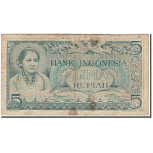 Banknote, Indonesia, 5 Rupiah, 1952, KM:42, VF(20-25)