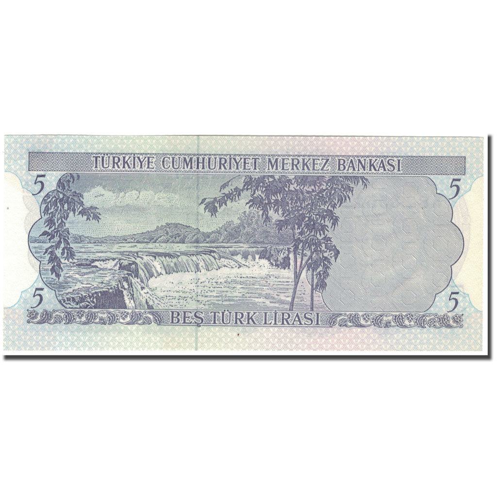Biljet, Turkije, 5 Lira, 1970-10-14, KM:185, NIEUW