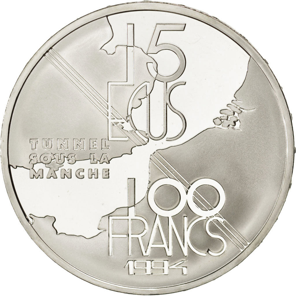 FRANCE, 100 Francs-15 Ecus, 1994, KM #1060, MS(65-70), Silver, 22.29