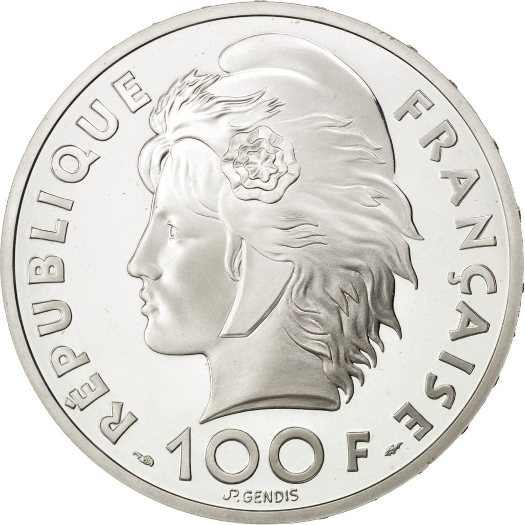 FRANCE, 100 Francs-15 Ecus, 1993, KM #1029, MS(65-70), Silver, 22.20