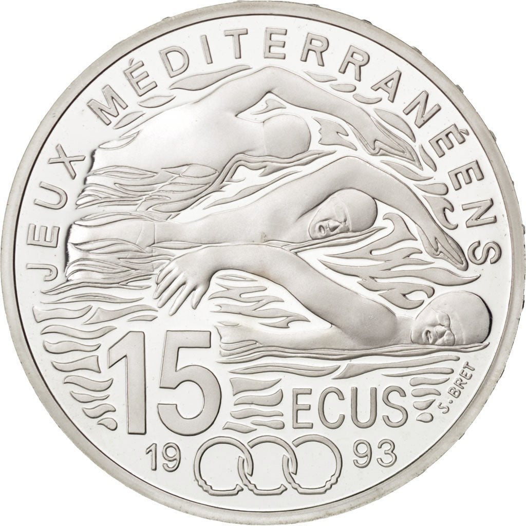 FRANCE, 100 Francs-15 Ecus, 1993, KM #1029, MS(65-70), Silver, 22.20