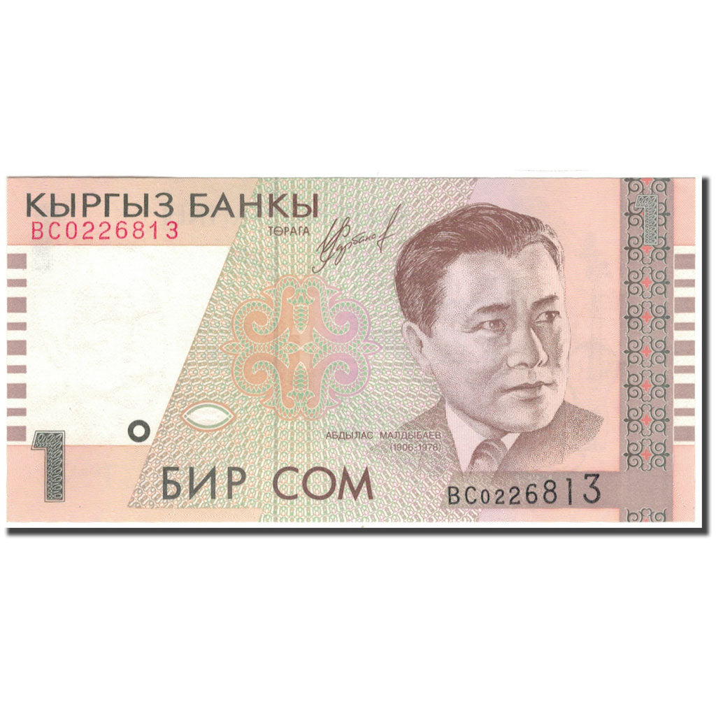 Banknote, KYRGYZSTAN, 1 Som, KM:15, UNC(65-70)