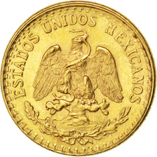 Mexico, 2 Pesos, 1945, Mexico, KM #461, AU(55-58), Gold, 1.65