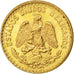 Mexico, 2 Pesos, 1945, Mexico, KM #461, AU(55-58), Gold, 1.65