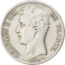 FRANCE, Charles X, 2 Francs, 1827, Paris, KM #725.1, EF(40-45), Silver, Gadoury.