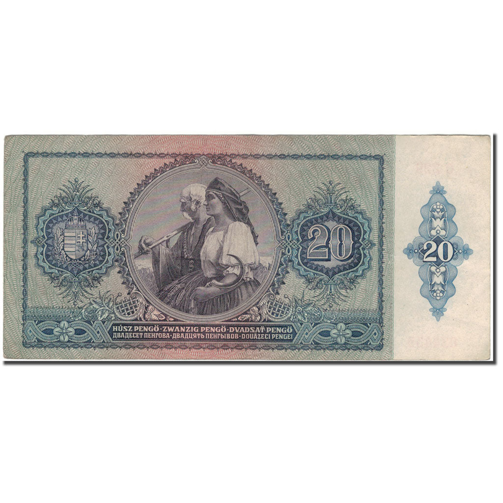 Banknote, Hungary, 20 Pengö, 1941-01-15, KM:109, AU(50-53)