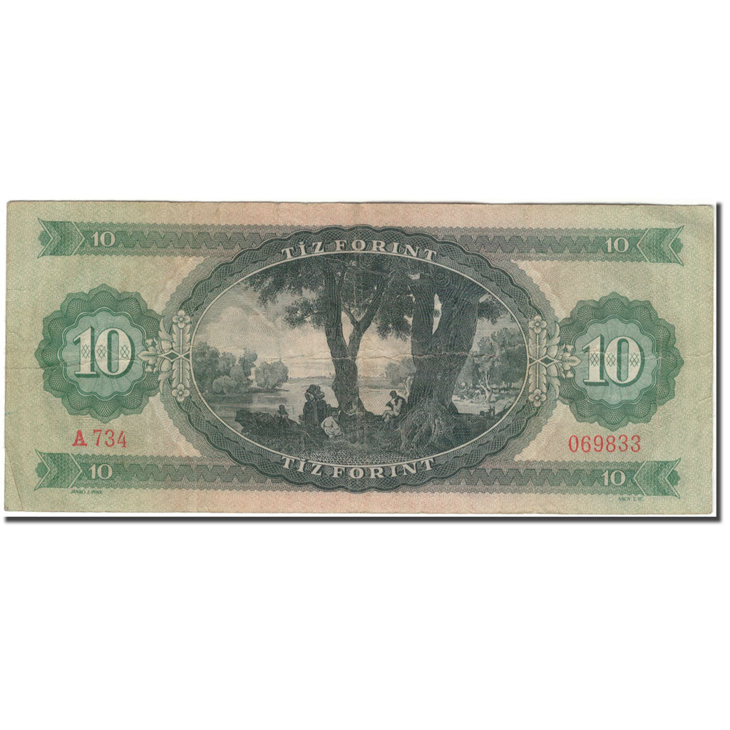 Banknote, Hungary, 10 Forint, 1969-06-30, KM:168d, VF(30-35)