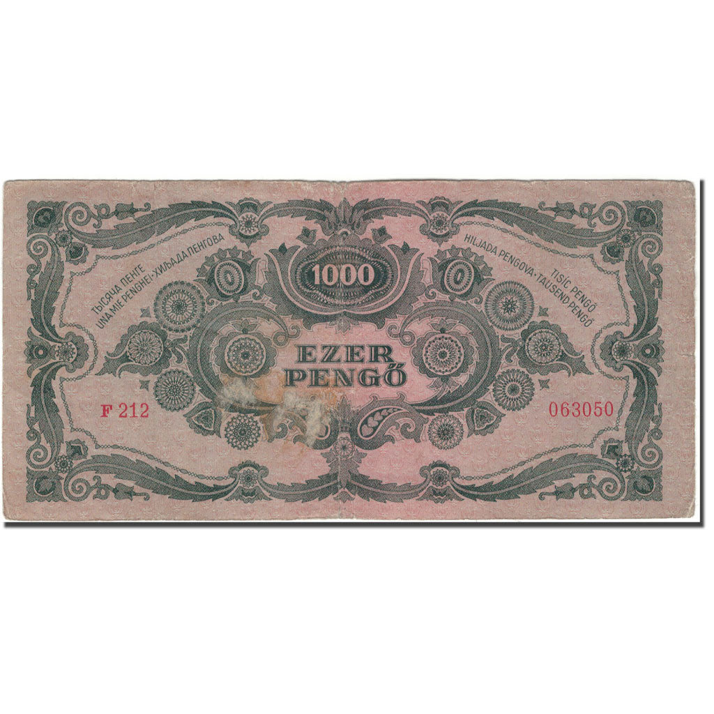 Biljet, Hongarije, 1000 Pengö, 1945-07-15, KM:118b, TB+