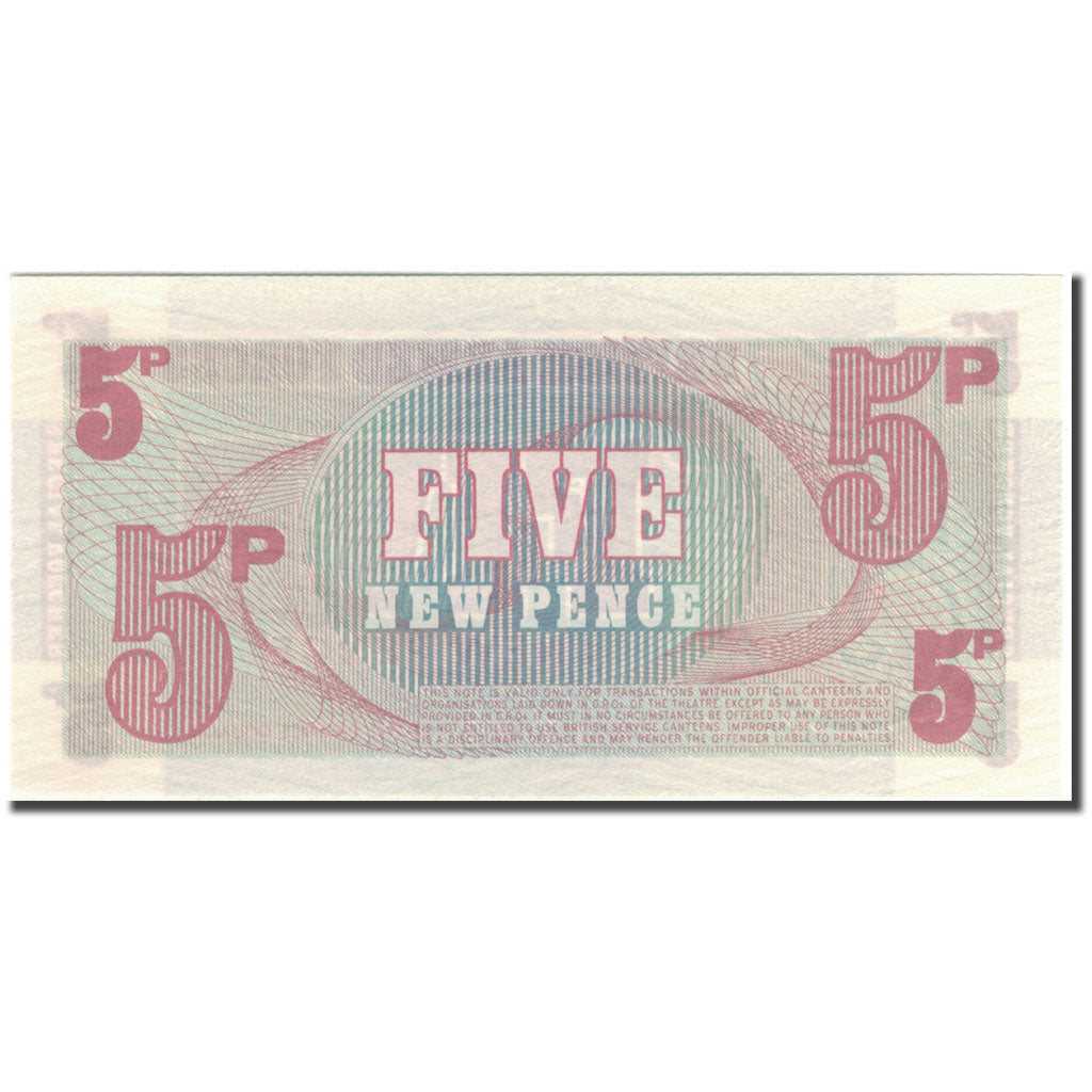 Biljet, Groot Bretagne, 5 New Pence, KM:M47, NIEUW