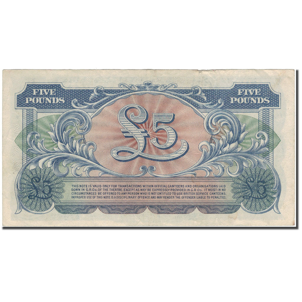 Nota, Grã-Bretanha, 5 Pounds, KM:M23, EF(40-45)