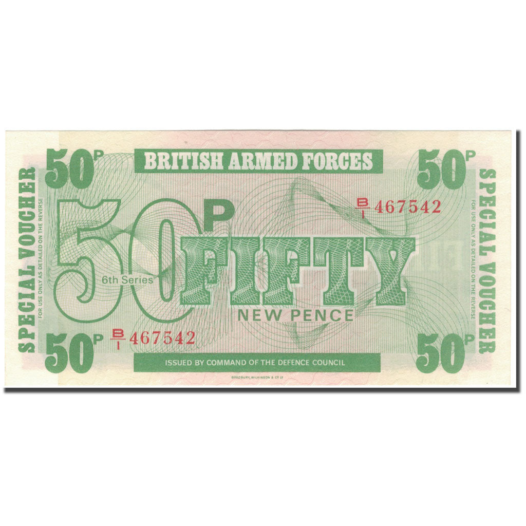 Nota, Grã-Bretanha, 50 New Pence, KM:M49, UNC(65-70)