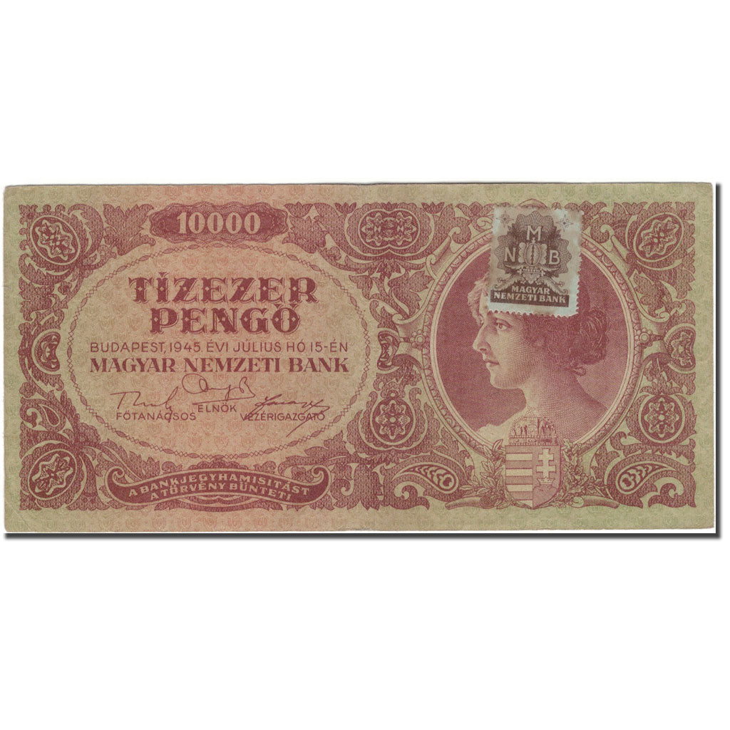Geldschein, Ungarn, 10,000 Pengö, 1945-07-15, KM:119b, SS