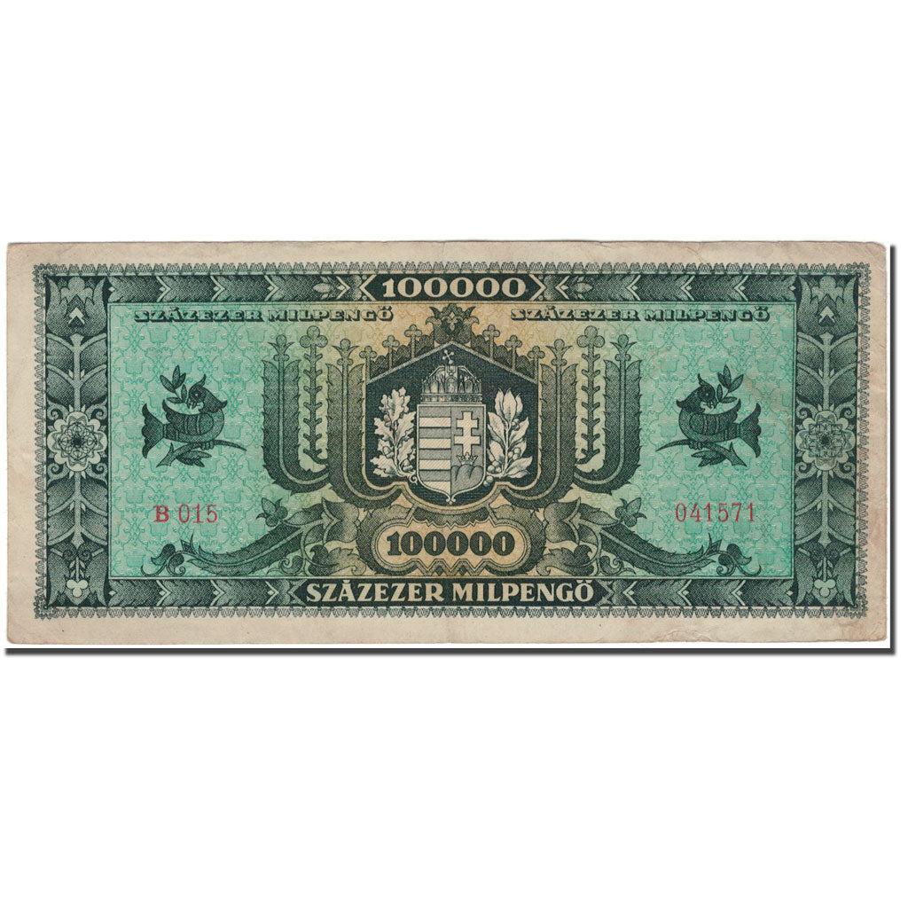 Banknote, Hungary, 100,000 Milpengö, 1946-04-29, KM:127, VF(30-35)