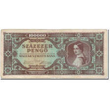Banknote, Hungary, 100,000 Pengö, 1945-10-23, KM:121a, VF(20-25)
