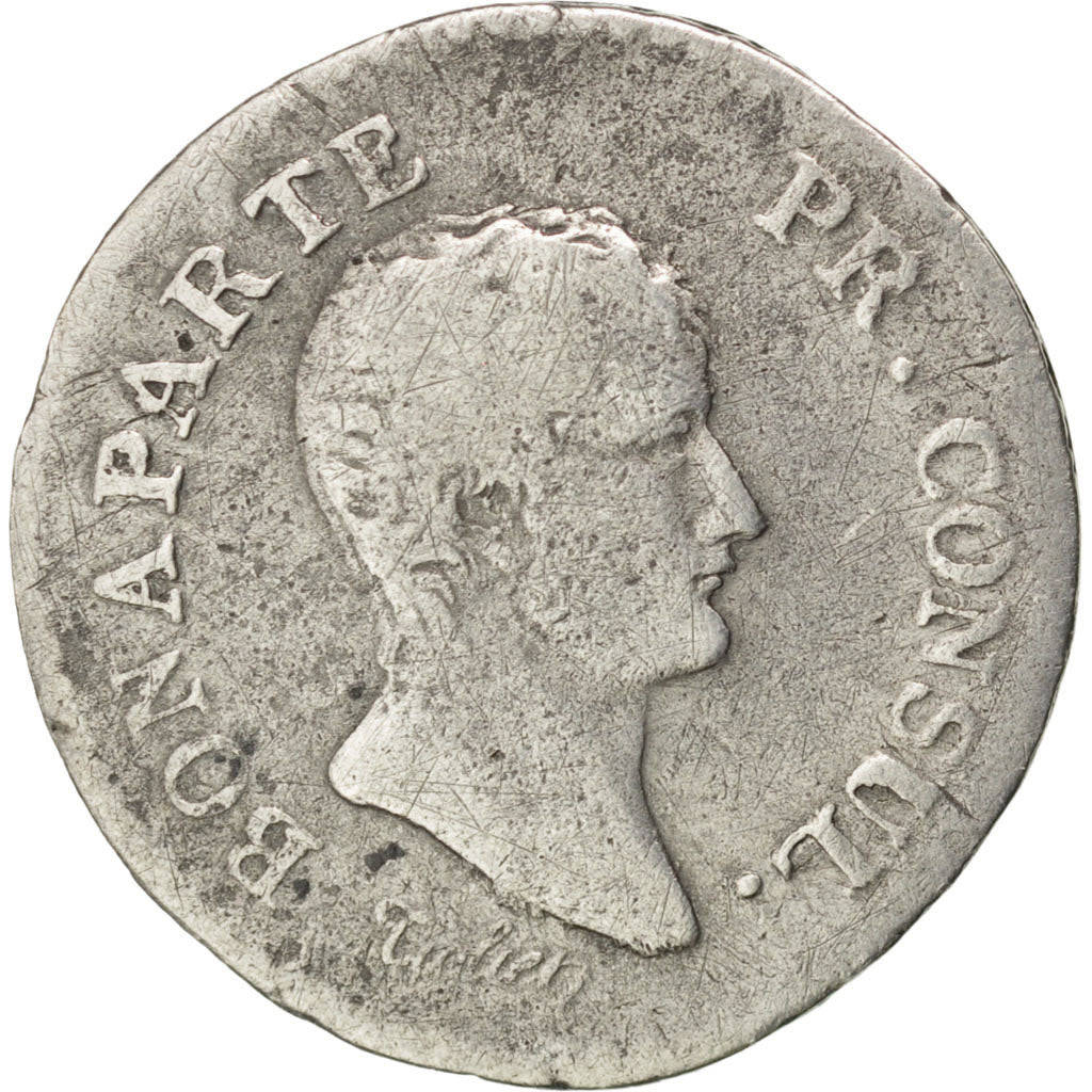 FRANCE, 1/4 Franc, 1803, Paris, KM #653.1, VF(20-25), Silver, Gadoury #342, 1.21