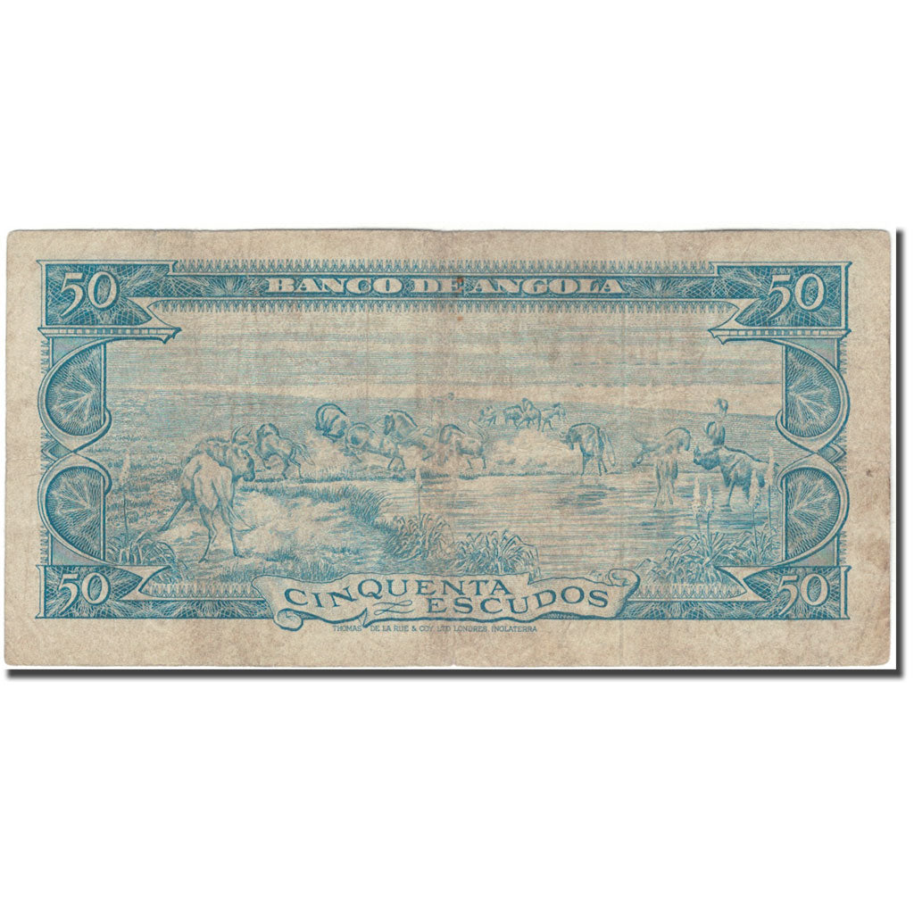 Banknote, Angola, 50 Escudos, 1962-06-10, KM:93, VF(20-25)