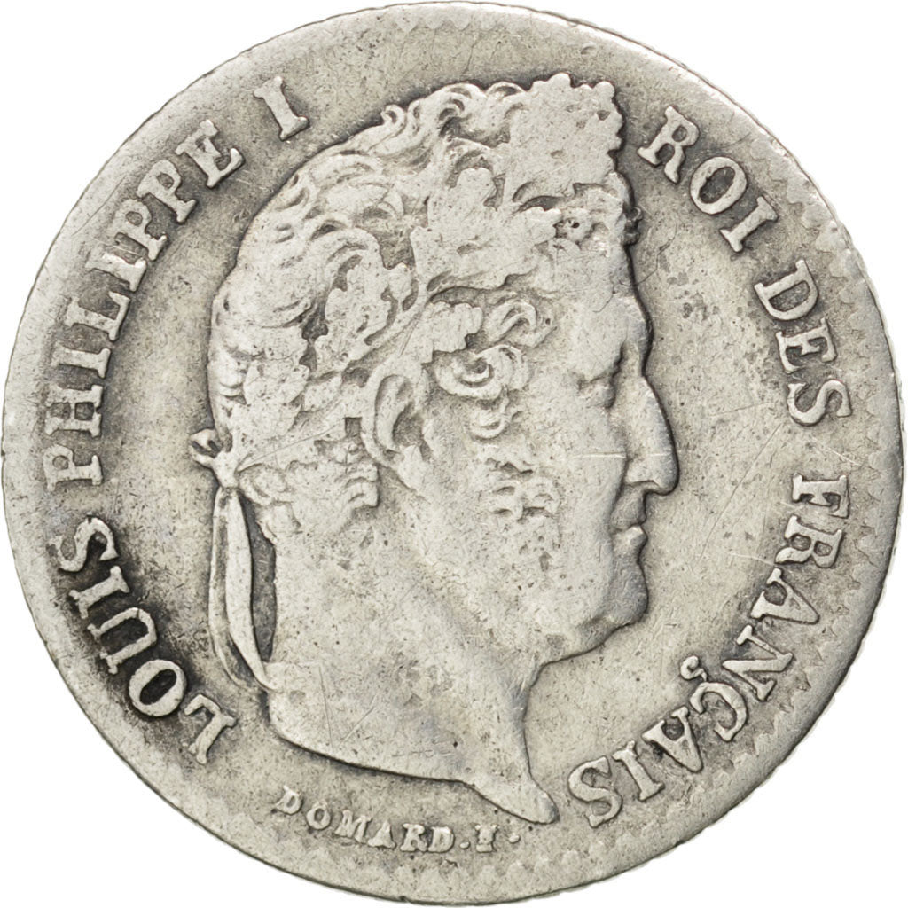 FRANCE, Louis-Philippe, 1/4 Franc, 1832, Paris, KM #740.1, VF(30-35), Silver,...