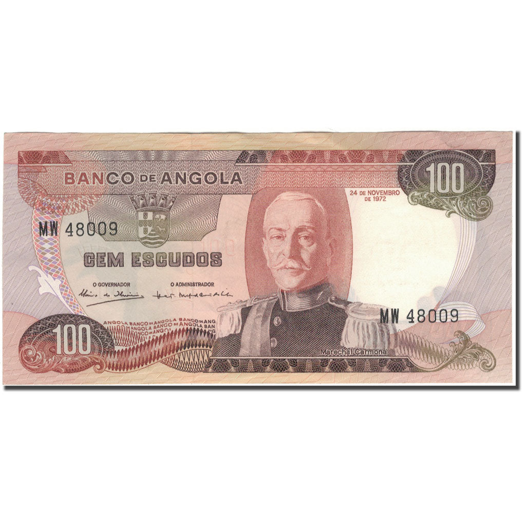 Banknote, Angola, 100 Escudos, 1972-11-24, KM:101, UNC(60-62)