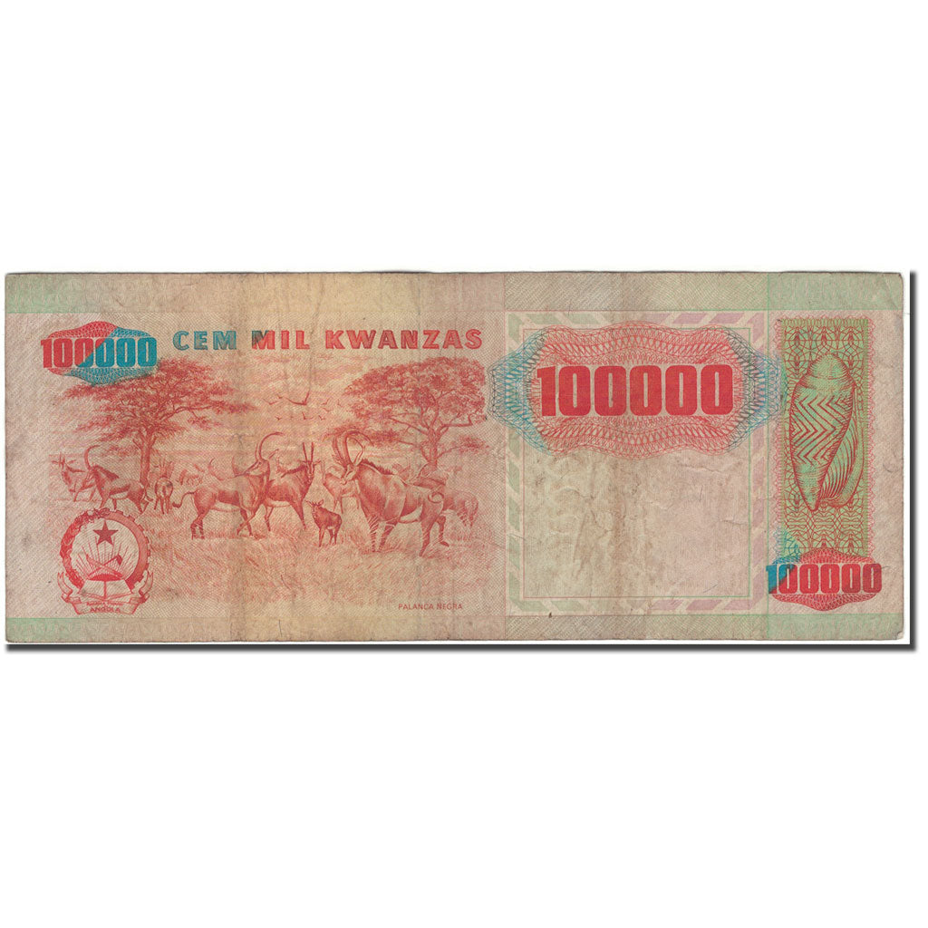 Banknote, Angola, 100,000 Kwanzas, 1991-02-04, KM:133a, F(12-15)