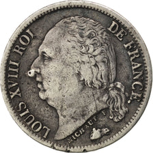 Louis XVIII, Second Gouvernement Royal, 1/2 Franc 1824 Paris, KM 708.1