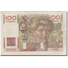 France, 100 Francs, 100 F 1945-1954 ''Jeune Paysan'', 1952-04-03, VG(8-10)