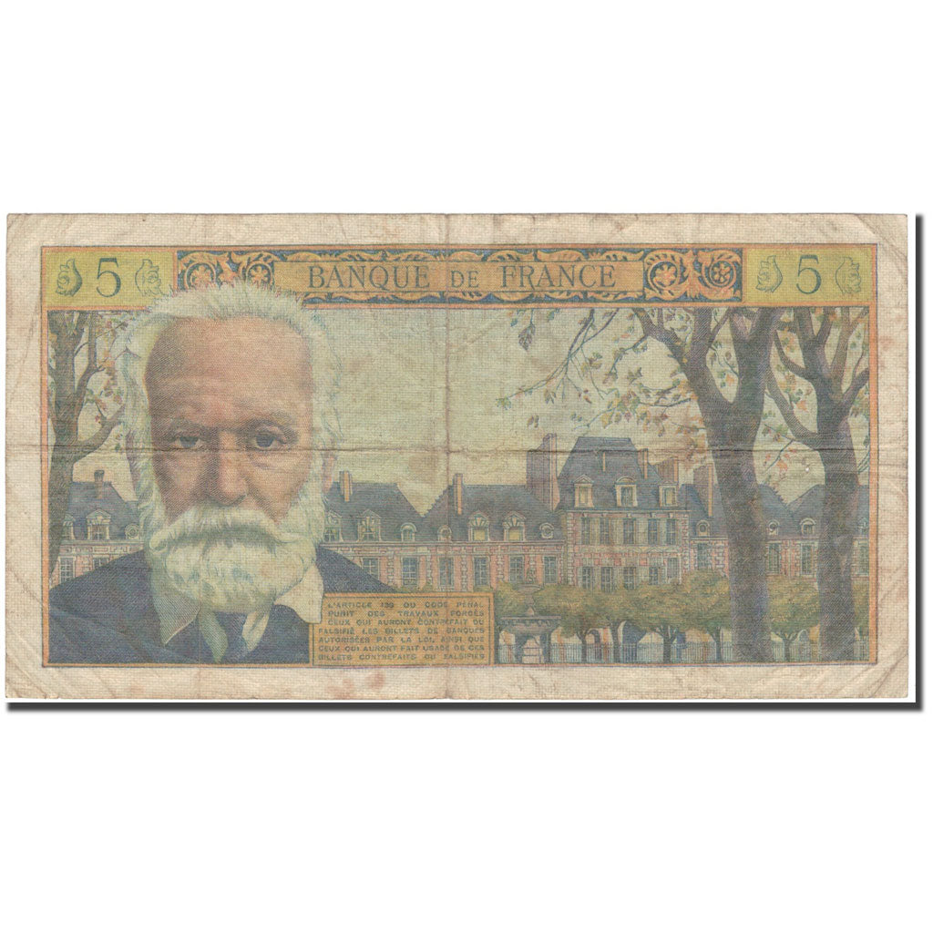 Frankrijk, 5 Nouveaux Francs, 5 NF 1959-1965 ''Victor Hugo'', 1960-02-04, B+