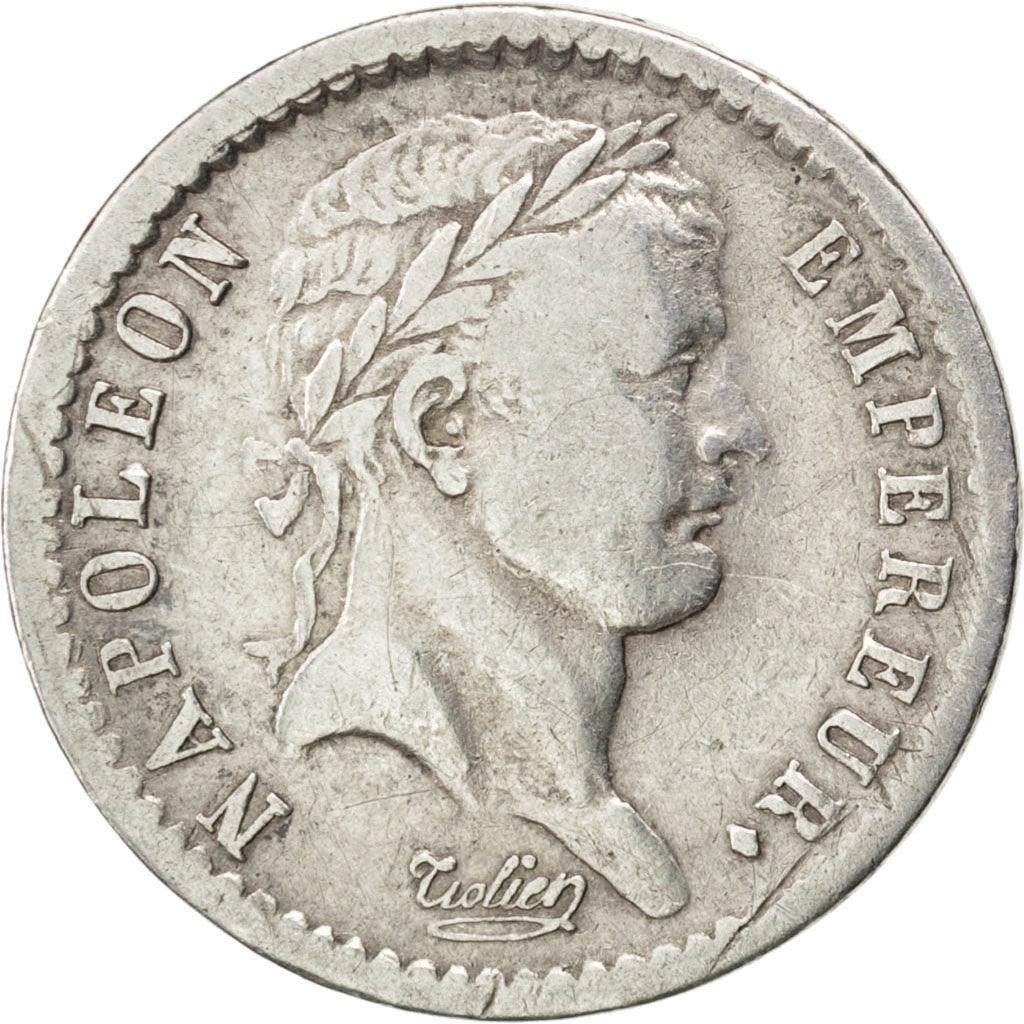 FRANCE, Napoléon I, 1/2 Franc, 1808, Strasbourg, KM #680.3, EF(40-45), Silver, G