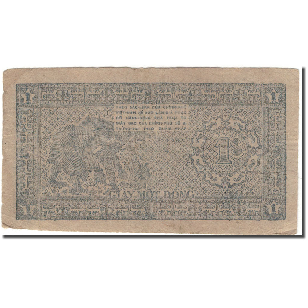 Banknote, Vietnam, 1 D<ox>ng, KM:9a, VF(20-25)