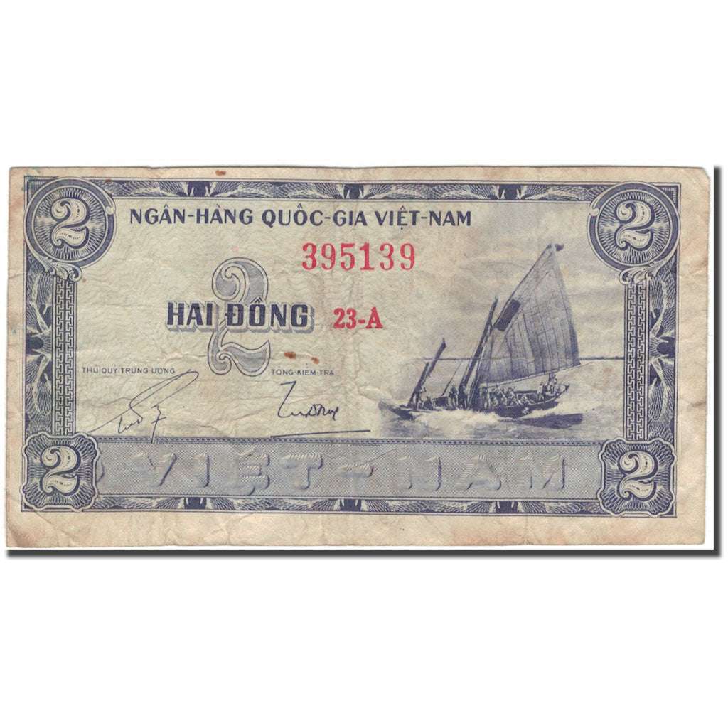 Banknote, South Viet Nam, 2 D<ox>ng, KM:12a, VF(20-25)