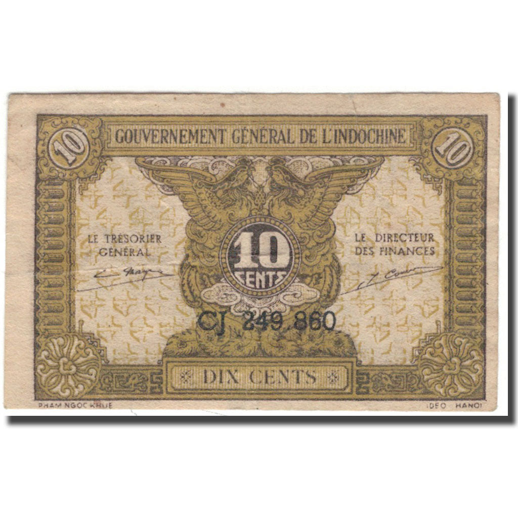 Banknote, FRENCH INDO-CHINA, 10 Cents, KM:89a, EF(40-45)