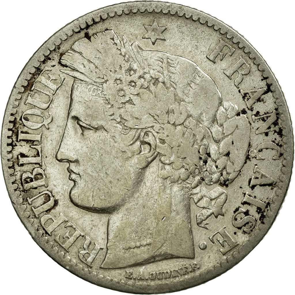 Coin, France, Cérès, 2 Francs, 1849, Paris, VG(8-10), Silver, KM:760.1