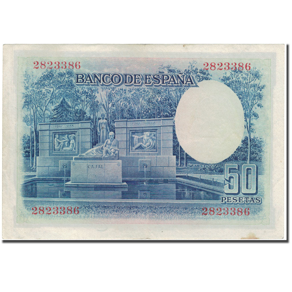 Banknote, Spain, 50 Pesetas, 1935-07-22, KM:88, AU(50-53)