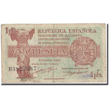 Nota, Espanha, 1 Peseta, 1937, KM:94, EF(40-45)
