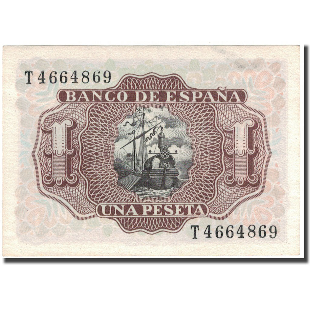Banknote, Spain, 1 Peseta, 1953, 1953-07-22, KM:144a, UNC(63)