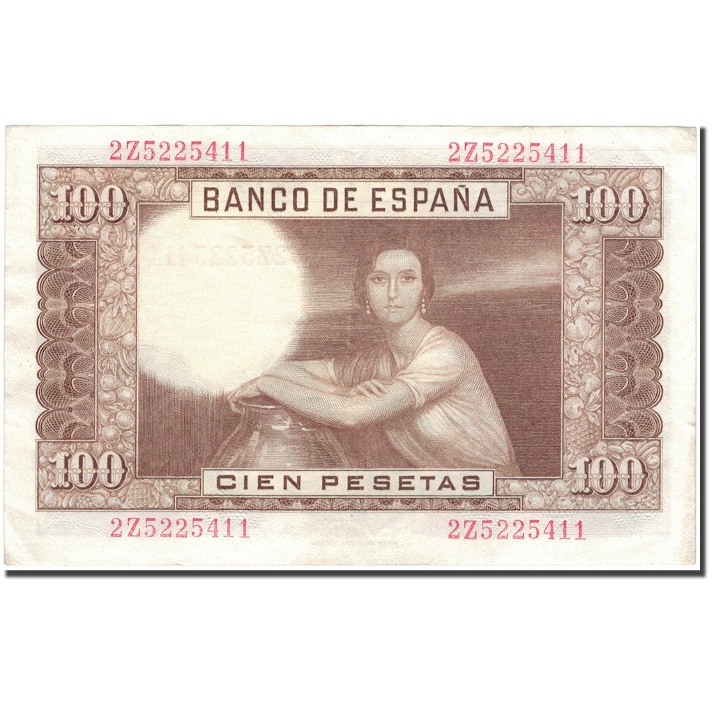 Banknote, Spain, 100 Pesetas, 1953, 1953-04-07, KM:145a, AU(55-58)