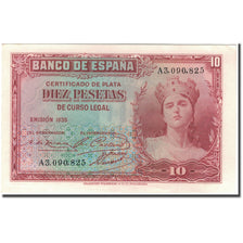 Geldschein, Spanien, 10 Pesetas, 1935, KM:86a, UNZ-