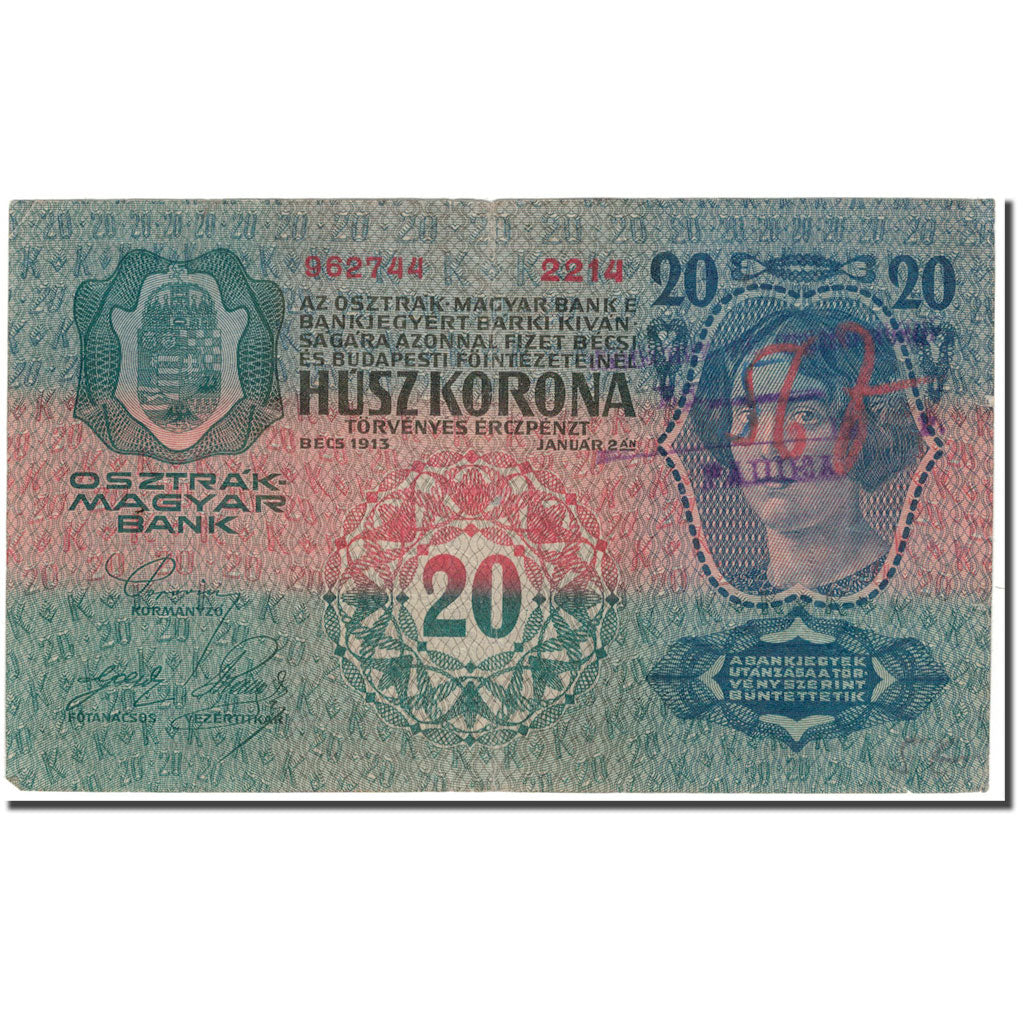 Banknote, Austria, 20 Kronen, 1913, KM:13, EF(40-45)