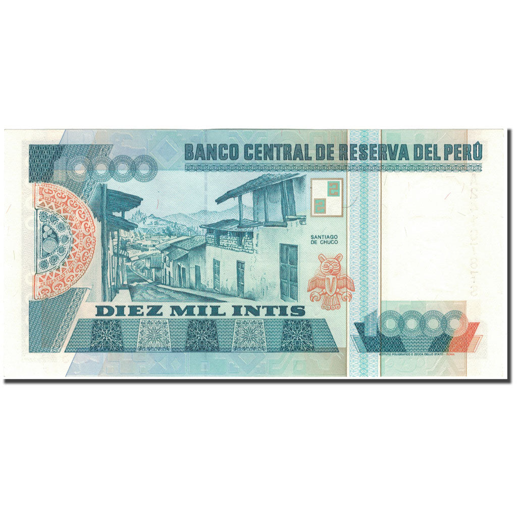 Banknot, Peru, 10,000 Intis, 1988-06-28, KM:140, UNC(65-70)