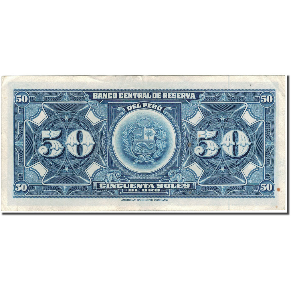 Billete, 50 Soles De Oro, Perú, 1965-08-20, KM:89a, MBC