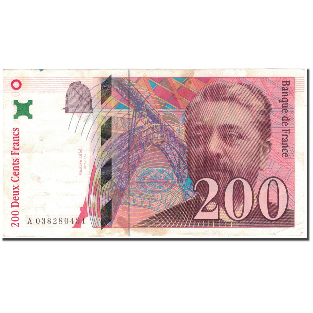 France, 200 Francs, 200 F 1995-1999 ''Eiffel'', 1996, EF(40-45), Fayette:75.3a