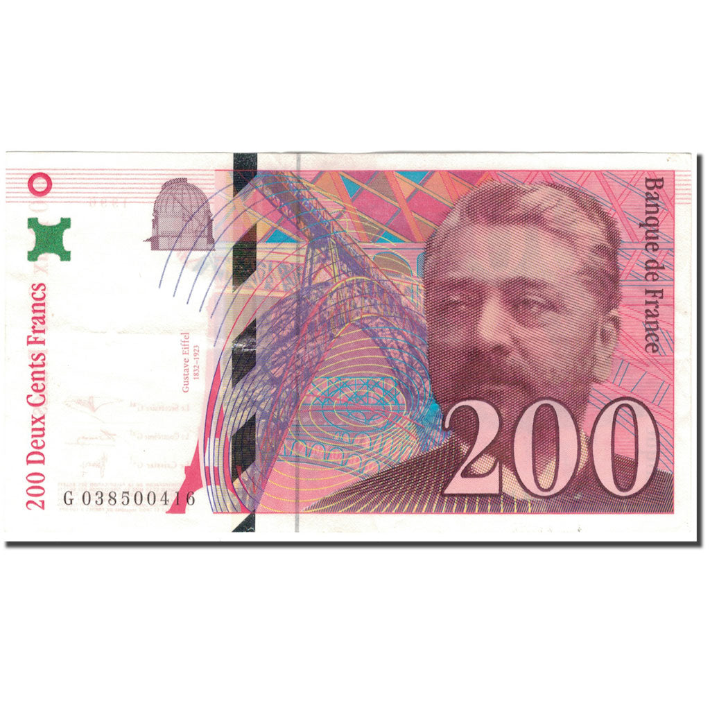 Francia, 200 Francs, 200 F 1995-1999 ''Eiffel'', 1996, BC+, Fayette:75.3a