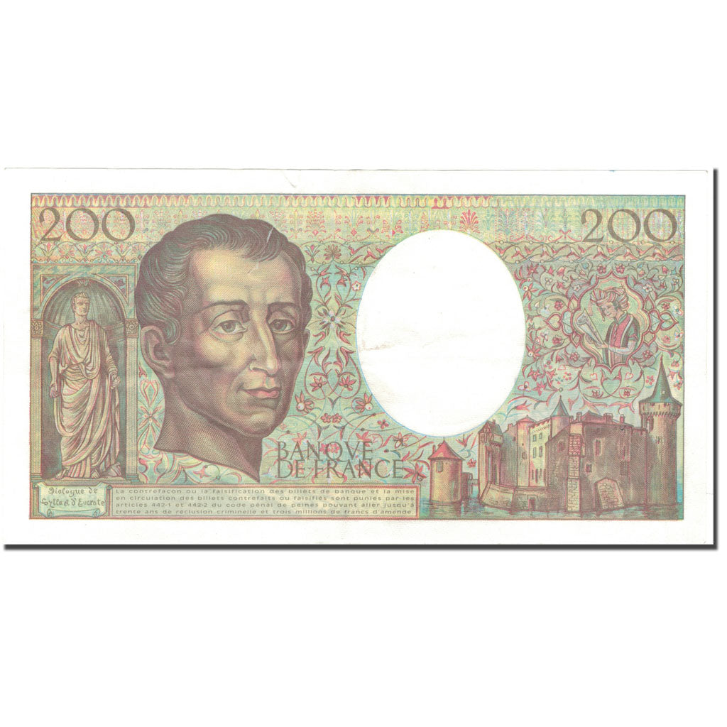 France, 200 Francs, 200 F 1981-1994 ''Montesquieu'', 1994, VF(20-25)