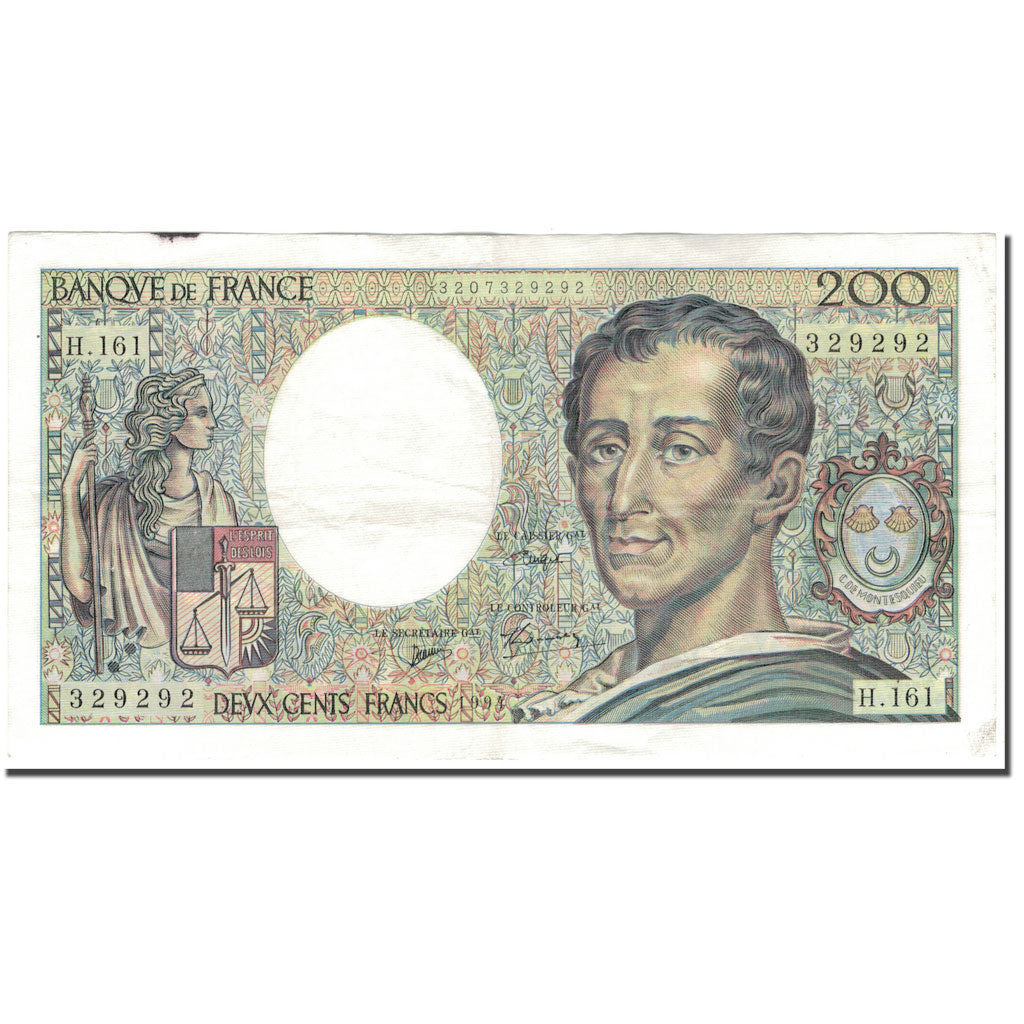 France, 200 Francs, 200 F 1981-1994 ''Montesquieu'', 1994, EF(40-45)