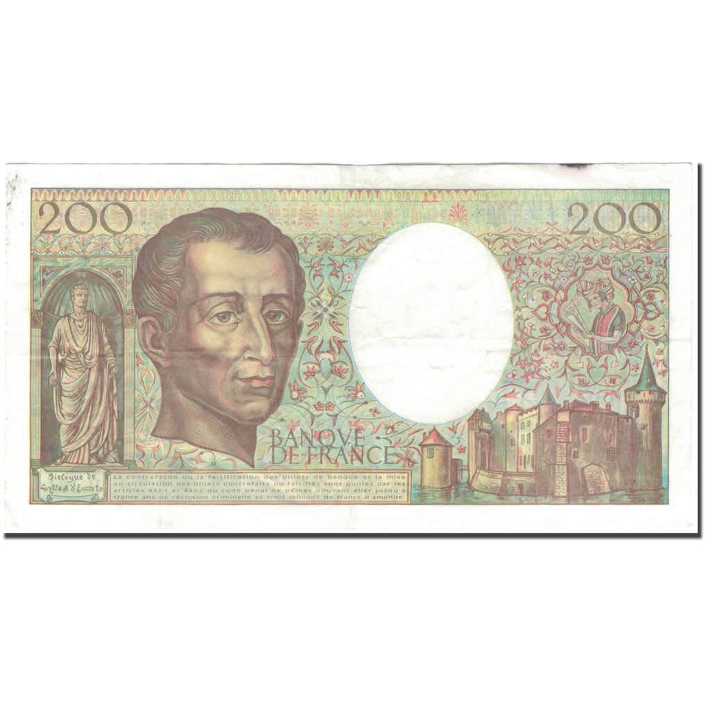 France, 200 Francs, 200 F 1981-1994 ''Montesquieu'', 1994, EF(40-45)