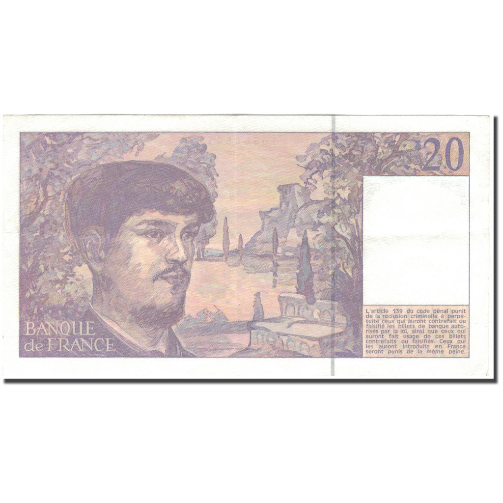 France, 20 Francs, 20 F 1980-1997 ''Debussy'', 1993, TTB+, Fayette:66bis.5