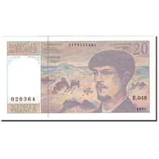 Francia, 20 Francs, 20 F 1980-1997 ''Debussy'', 1995, BB+, Fayette:66ter.1
