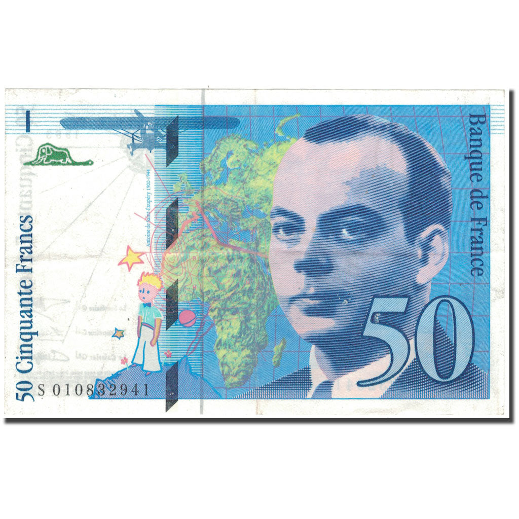 Frankrijk, 50 Francs, 50 F 1992-1999 ''St Exupéry'', 1993, TTB, Fayette:72.2